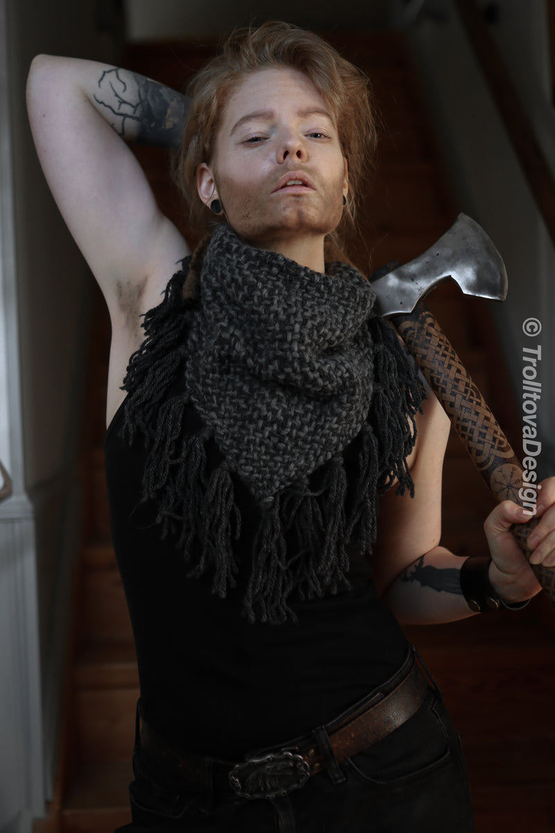 Handwoven triangle scarf