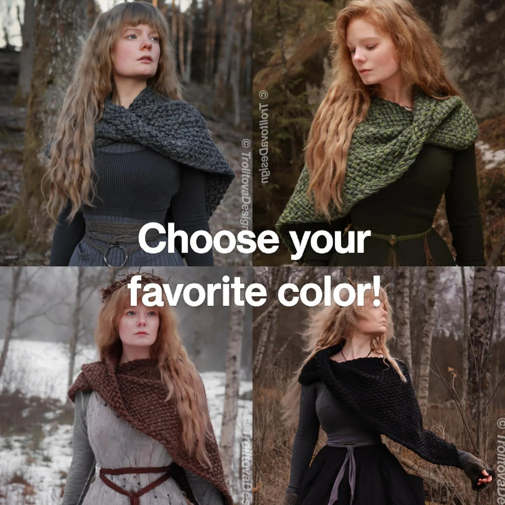 Custom-made twisted capelet in the colors of your choice. Handwoven. Please contact before purchase.