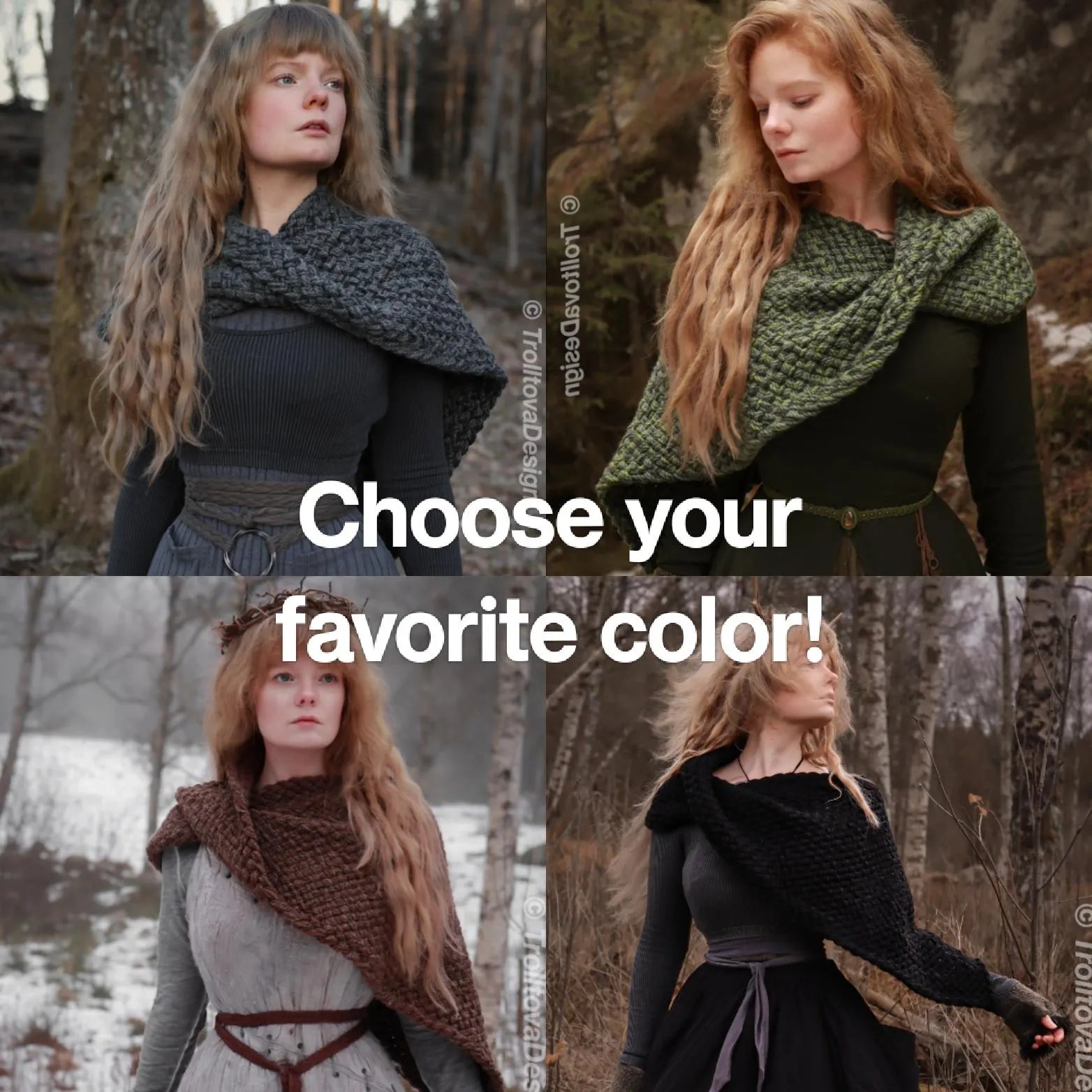 Custom-made twisted capelet in the colors of your choice. Handwoven. Please contact before purchase.