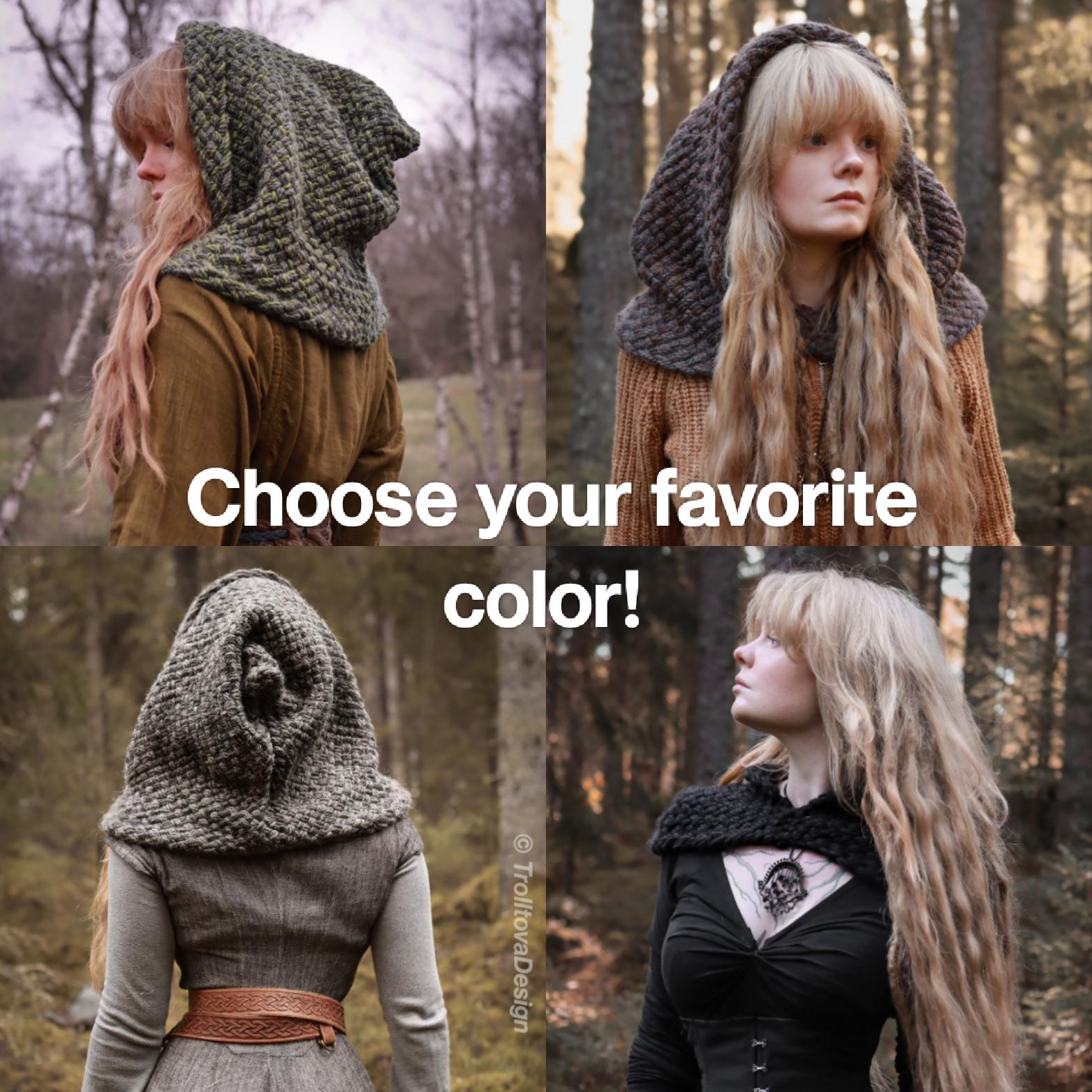 Custom-made handwoven hood in the colors of your choice. Please contact before purchase.