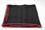 Handwoven simple snood in black wool and alpaca.