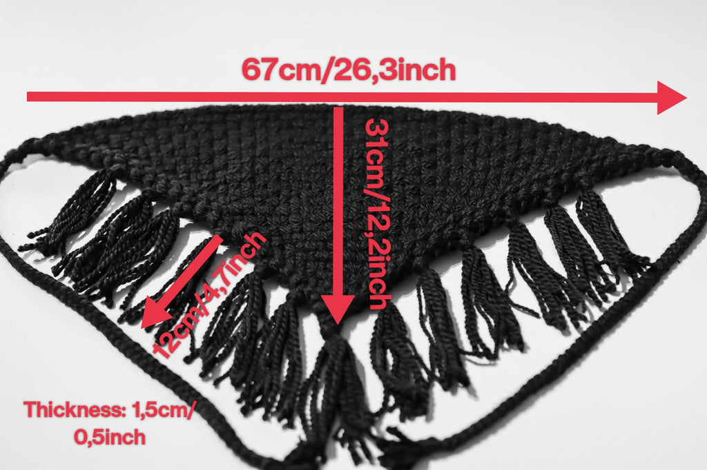 Handwoven triangle scarf in brown wool and alpaca made from scrap yarn.