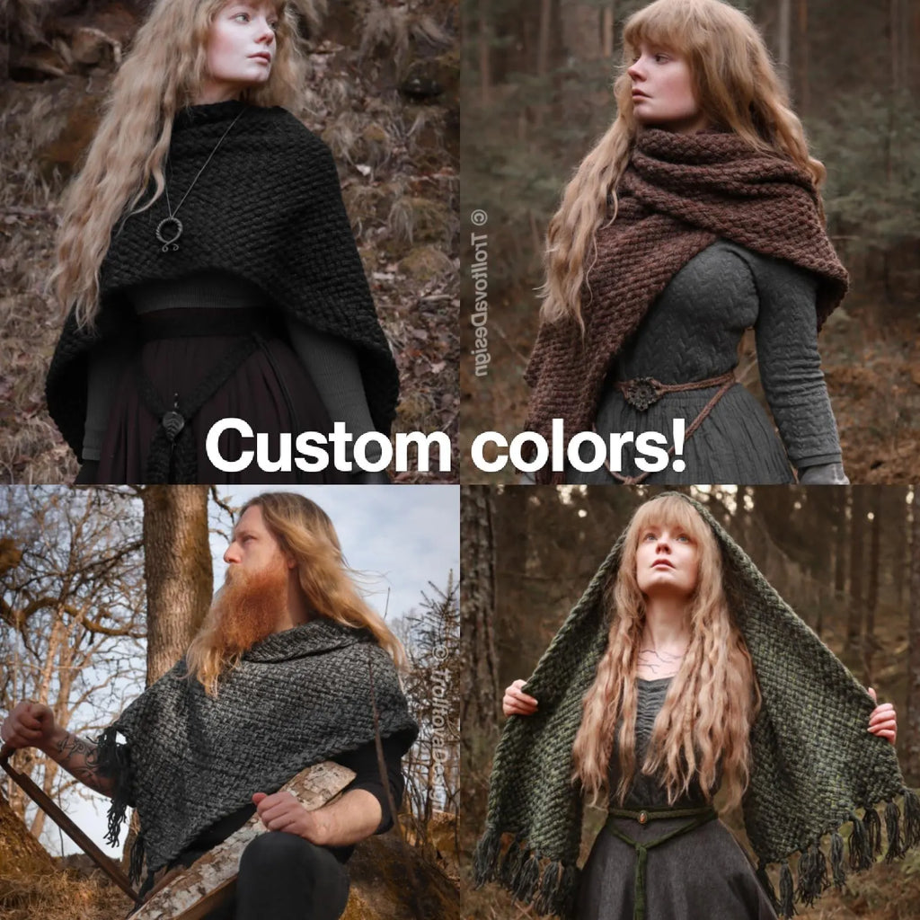 Custom-made big rectangular shawl in the colors of your choice. Handwoven. Please contact before purchase.