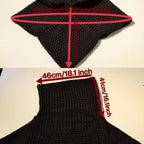 Big Skjoldehamn inspired hood in black wool and alpaca. Handwoven.