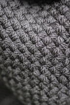 Big Skjoldehamn inspired hood in black wool and alpaca. Handwoven.