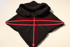Big handwoven Skjoldehamn inspired hood in brown wool and alpaca.