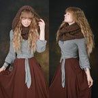 Custom-made extra long snood in the colors of your choice. Handwoven. Please contact before purchase.