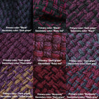 Custom-made extra long hooded shawl in the colors of your choice. Handwoven. Please contact before purchase.