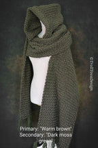 Custom-made extra long hooded shawl in the colors of your choice. Handwoven. Please contact before purchase.