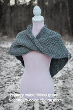 Custom-made twisted capelet in the colors of your choice. Handwoven. Please contact before purchase.