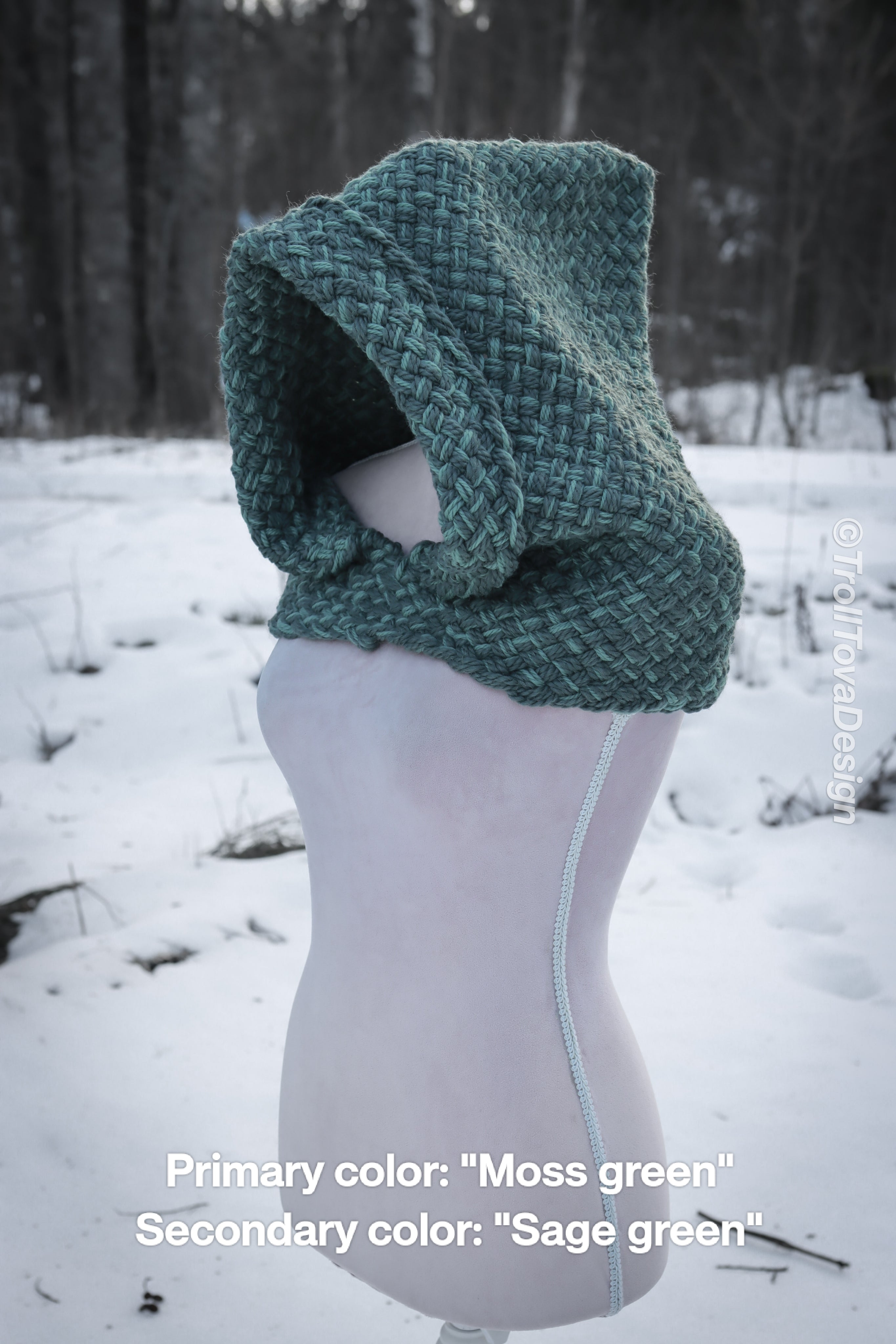 Custom-made handwoven hood in the colors of your choice. Please contact before purchase.