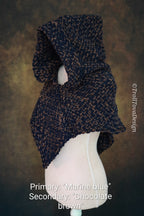 Custom-made small Skjoldehamn hood in the colors of your choice. Handwoven. Please contact before purchase.