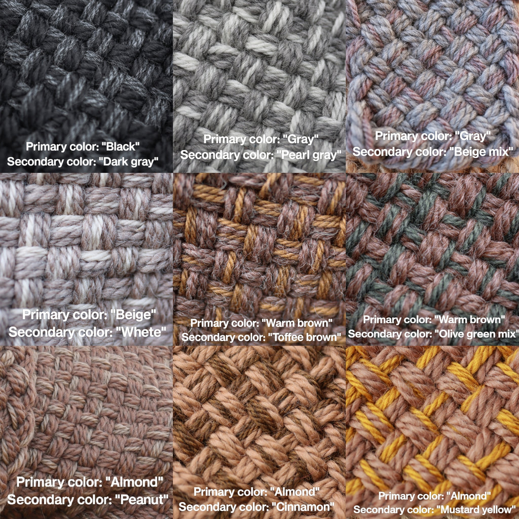 Custom-made extra long hooded shawl in the colors of your choice. Handwoven. Please contact before purchase.