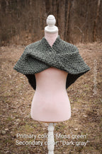 Custom-made twisted capelet in the colors of your choice. Handwoven. Please contact before purchase.