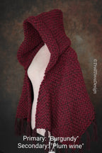 Custom-made hooded shawl in the colors of your choice. Handwoven. Please contact before purchase.