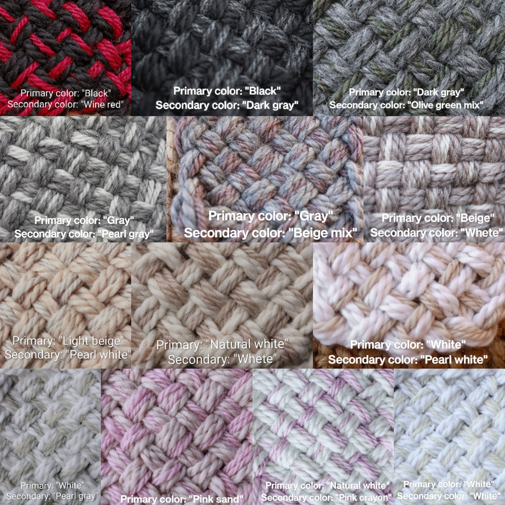 Custom-made triangle scarf in wool and alpaca. Handwoven. Please contact before purchase.