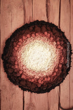 One of a kind handmade textile wall art in white, brown and black.