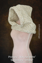 Custom-made hood in the colors of your choice. Handwoven. Please contact before purchase.